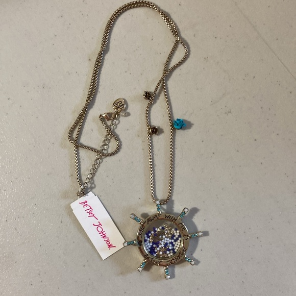 Betsey Johnson, Sail Away With Me, Ship Wheel Pendant - Picture 10 of 14
